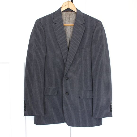 Cartier Collection Botany 500 Blue Wool Pinstripe 2 Button Sport Coat 38 Blazer - Picture 1 of 8